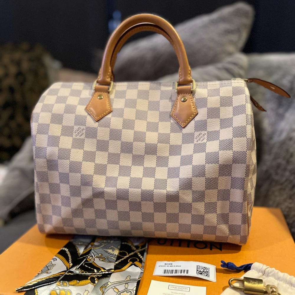 DISCONTINUED Speedy 30 in Damier Azur